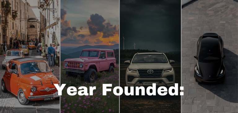 Car Company Founding Years: Who Started the Auto Revolution?